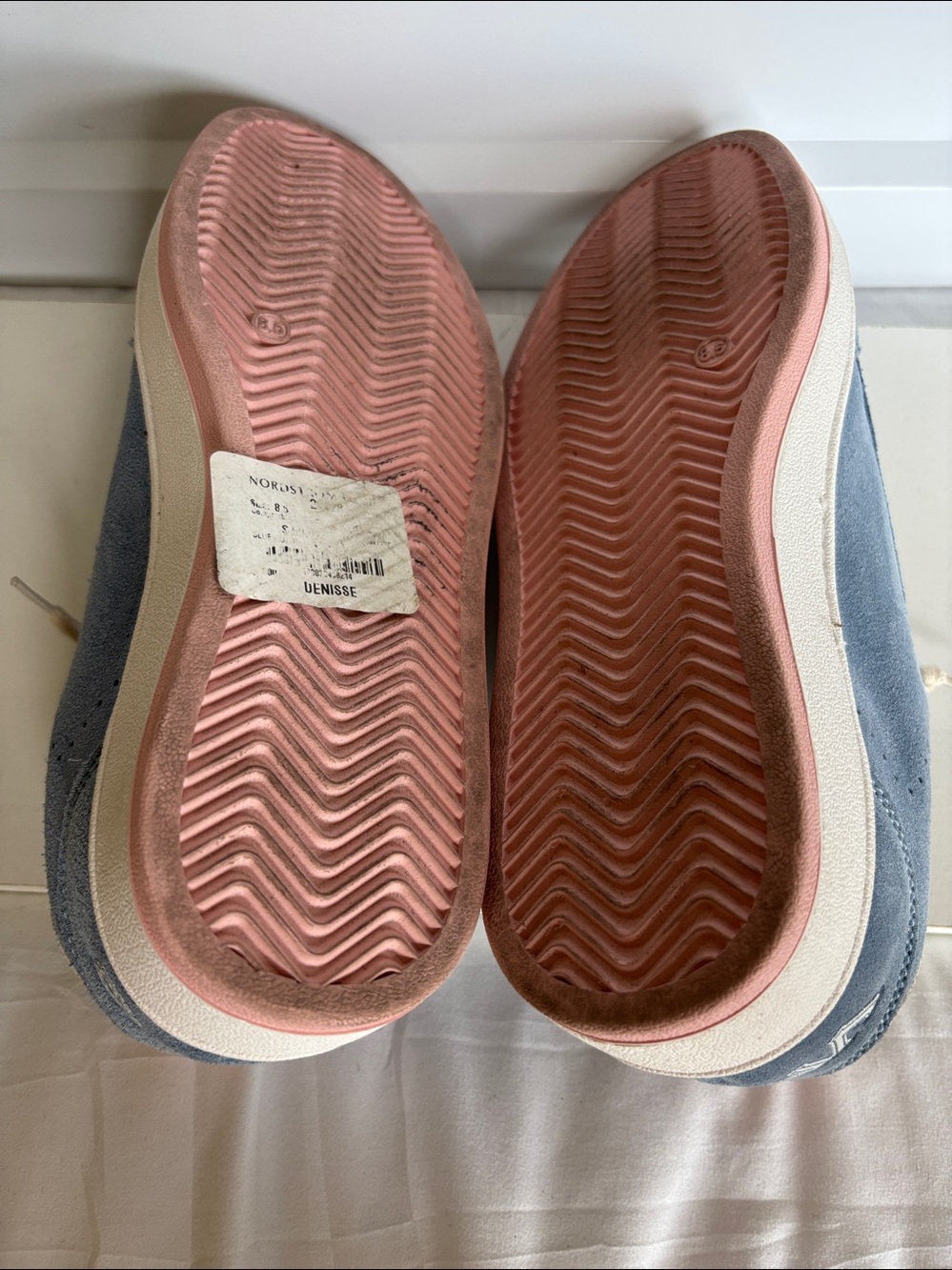 Vintage Havana Women’s Denisse Suede Sneakers Blue Cream Pink Size 8.5 - Picture 7 of 9